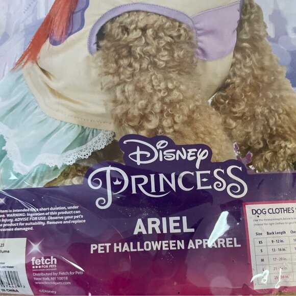 Disney Princess Ariel Little Mermaid Pet Costume Large Dog Halloween Apparel - Picture 5 of 6